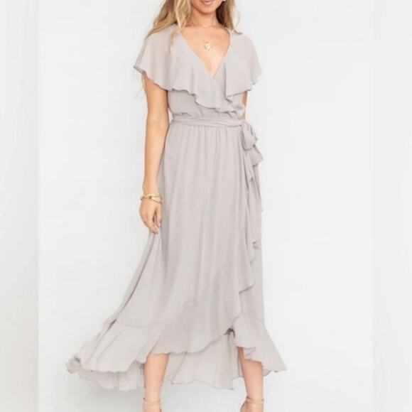 Show Me Your MuMu Jess Ruffle Midi A-line Dress - Picture 1 of 3